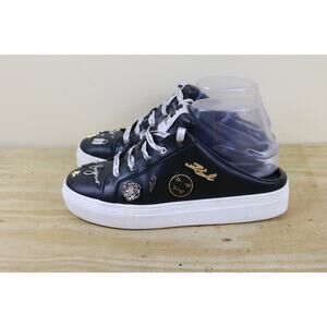 Karl Lagerfeld Paris Womens Shoes 6M Black Leather Cordelia Mules Sneakers